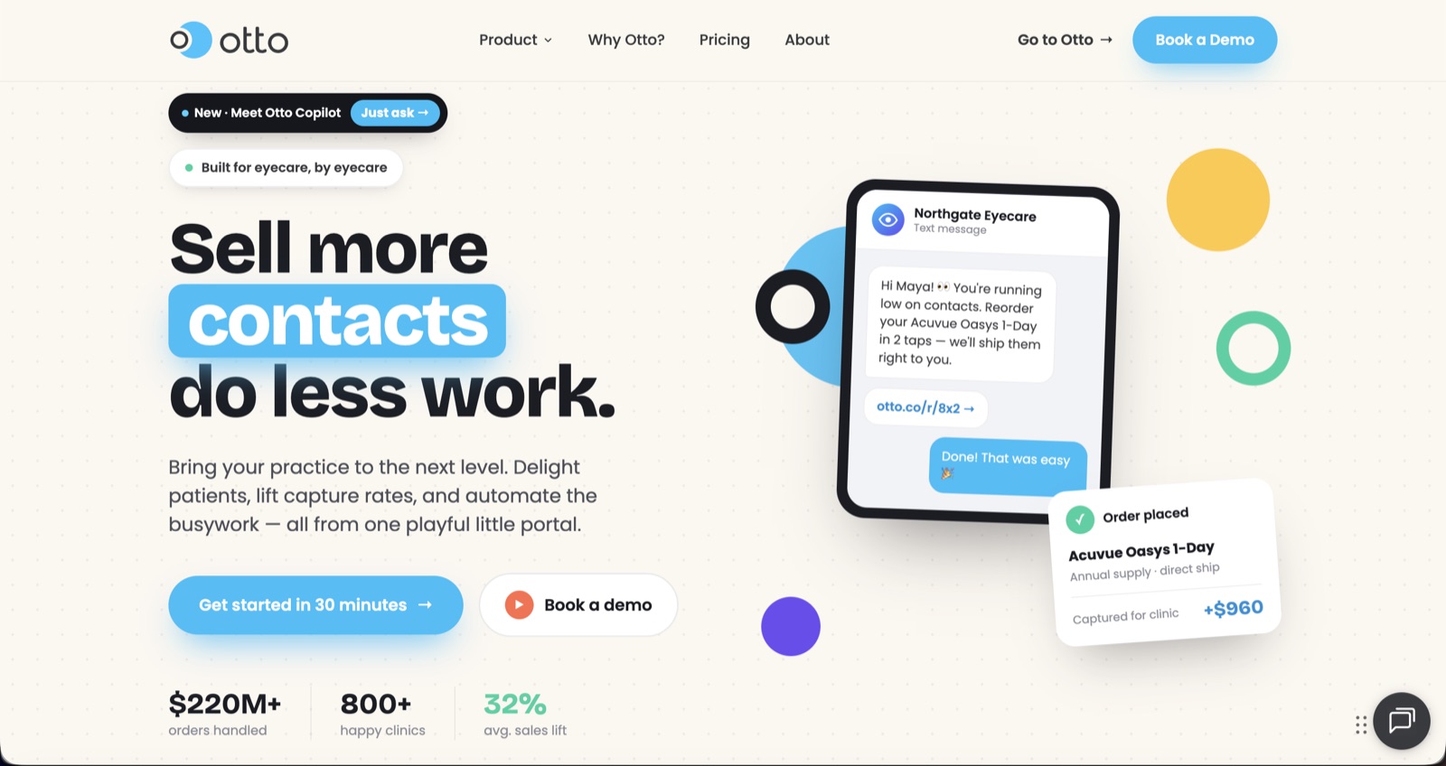 Otto - Eyecare Commerce Platform - All-in-One Eyecare Commerce & Practice Automation. Built by Haider Bukhari.